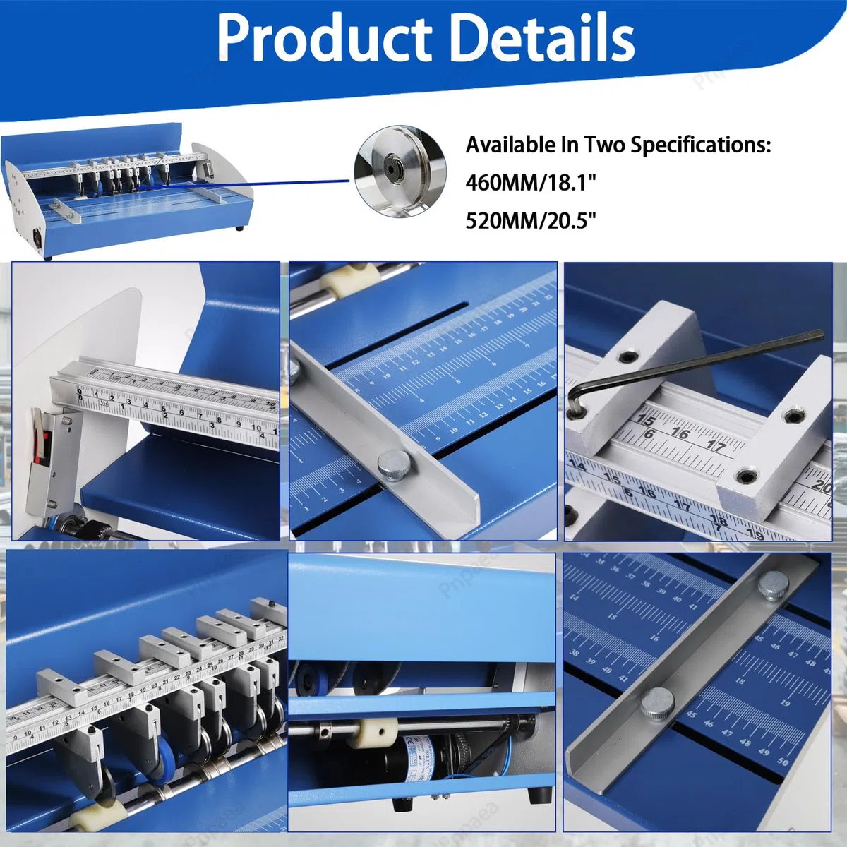 Papierschneidemaschine,Elektrische Rillmaschine Tischgerät mit präziser Skalierung auf dem Bedienfeld; für Druckereianwendungen Rillen, Falzen, Schneiden 460MM