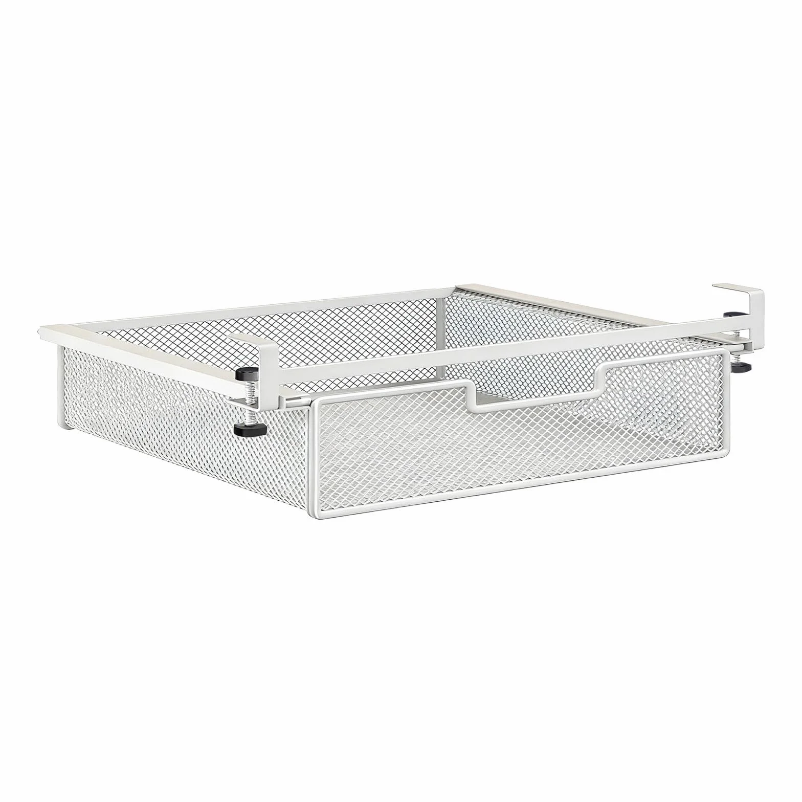 Dieser Schubladenorganizer für unter den Schreibtisch, eine ausziehbare Aufbewahrungslösung, ein platzsparendes Schreibtischaccessoire, weiß, perfekt für das Homeoffice, Bürobedarf, einen au
