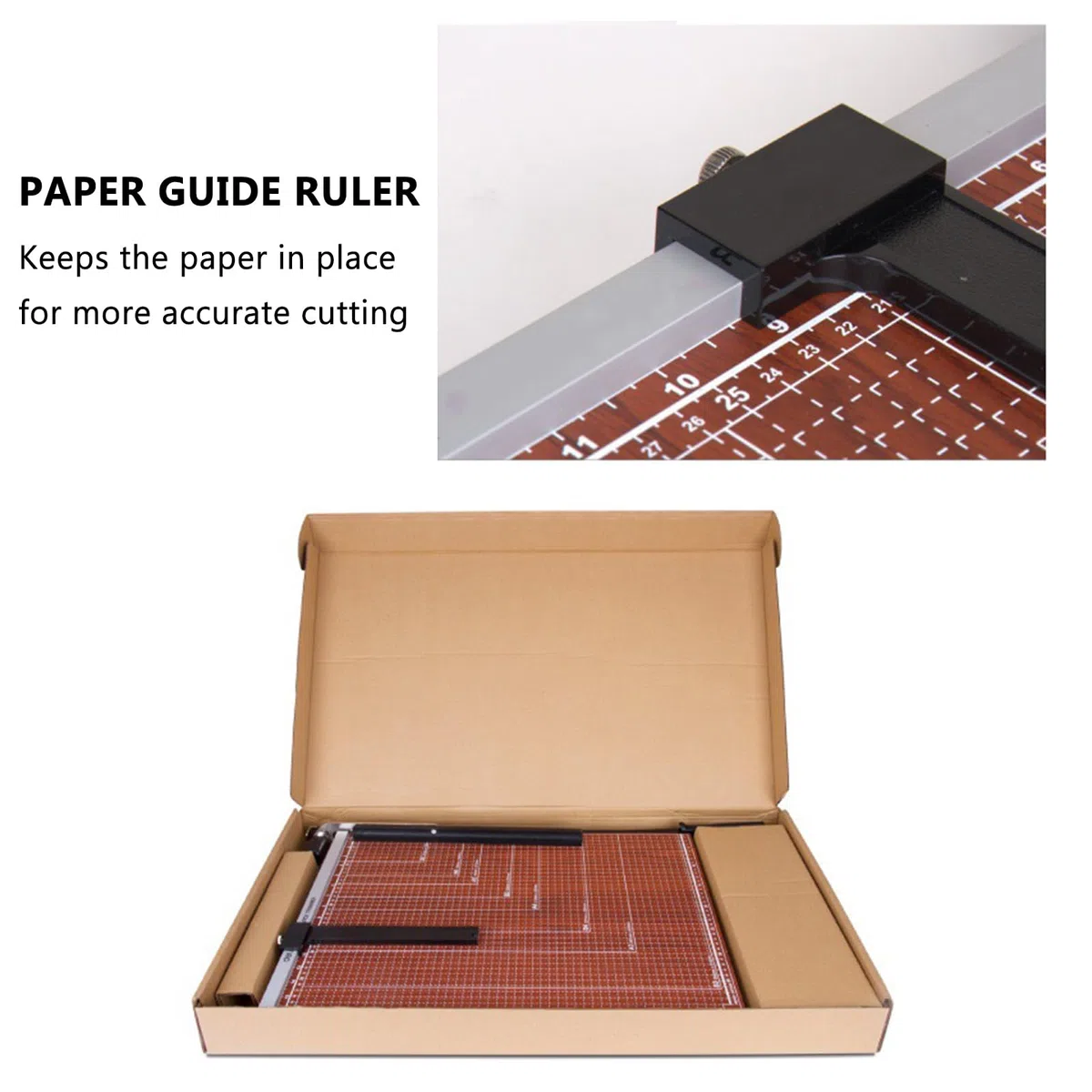 Papierschneider, Papierschneidemaschine mit Rasterausrichtung, Schneidefläche mit Skalenmarkierungen, für Karton, Fotos, Scrapbooking, Büro, Klassenzimmer, Studio