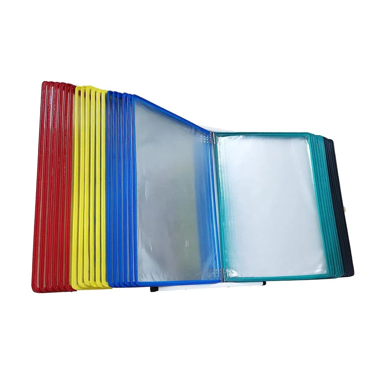Schreibtisch-Sichttafelsystem - Wandmontage Sichttafelsystem, Stabiler Sichttafel-Tischständer, 30 Doppelseitige Sichttaschen, Briefgröße, Präsentationsständer Für Loseblatt-Dokumente