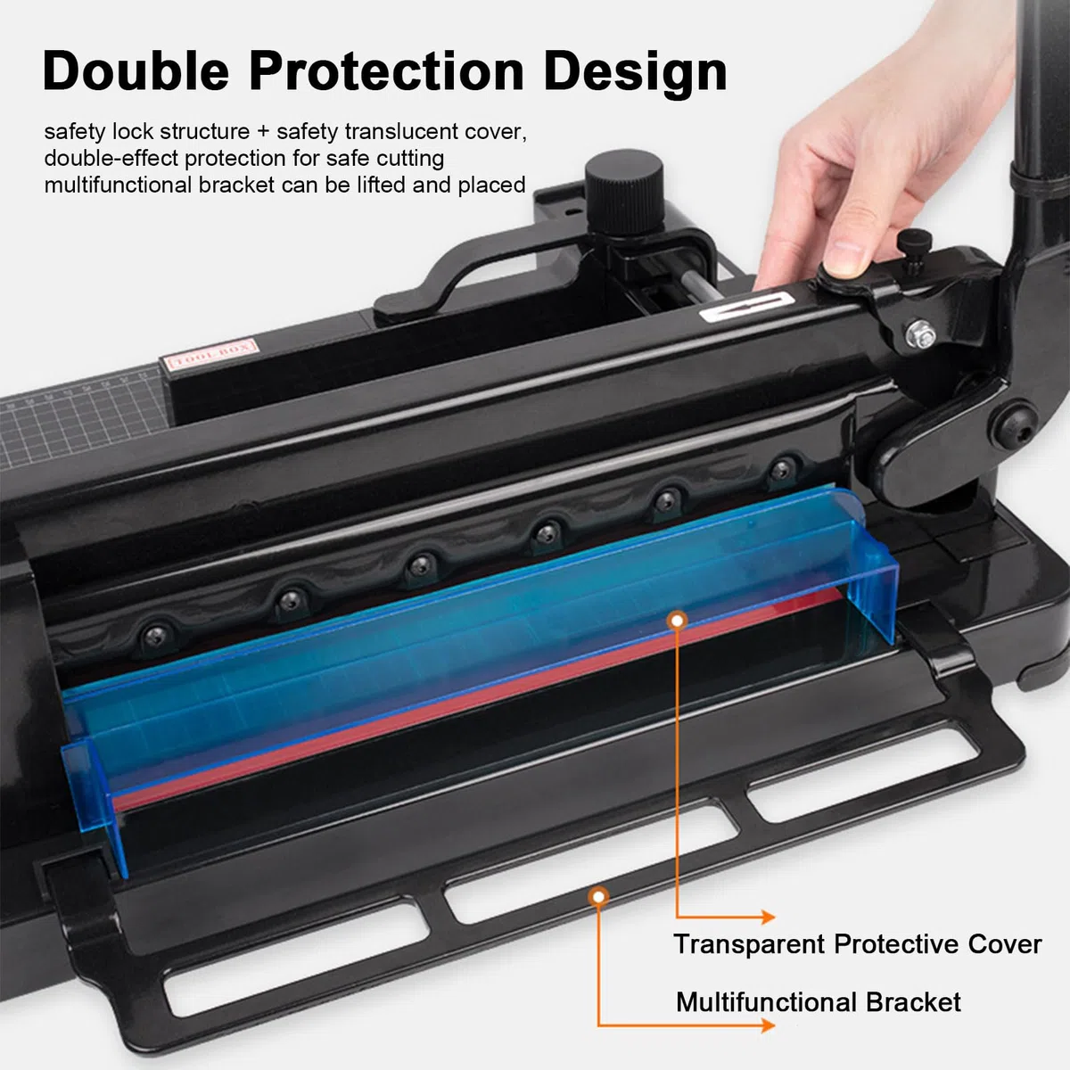 Robuster A4-Papierschneider, manueller Hebelschneider, verstellbarer Positionierungsstopp, Präzisions-Desktop-Schneidemaschine für schnelles und präzises Schneiden von Papier