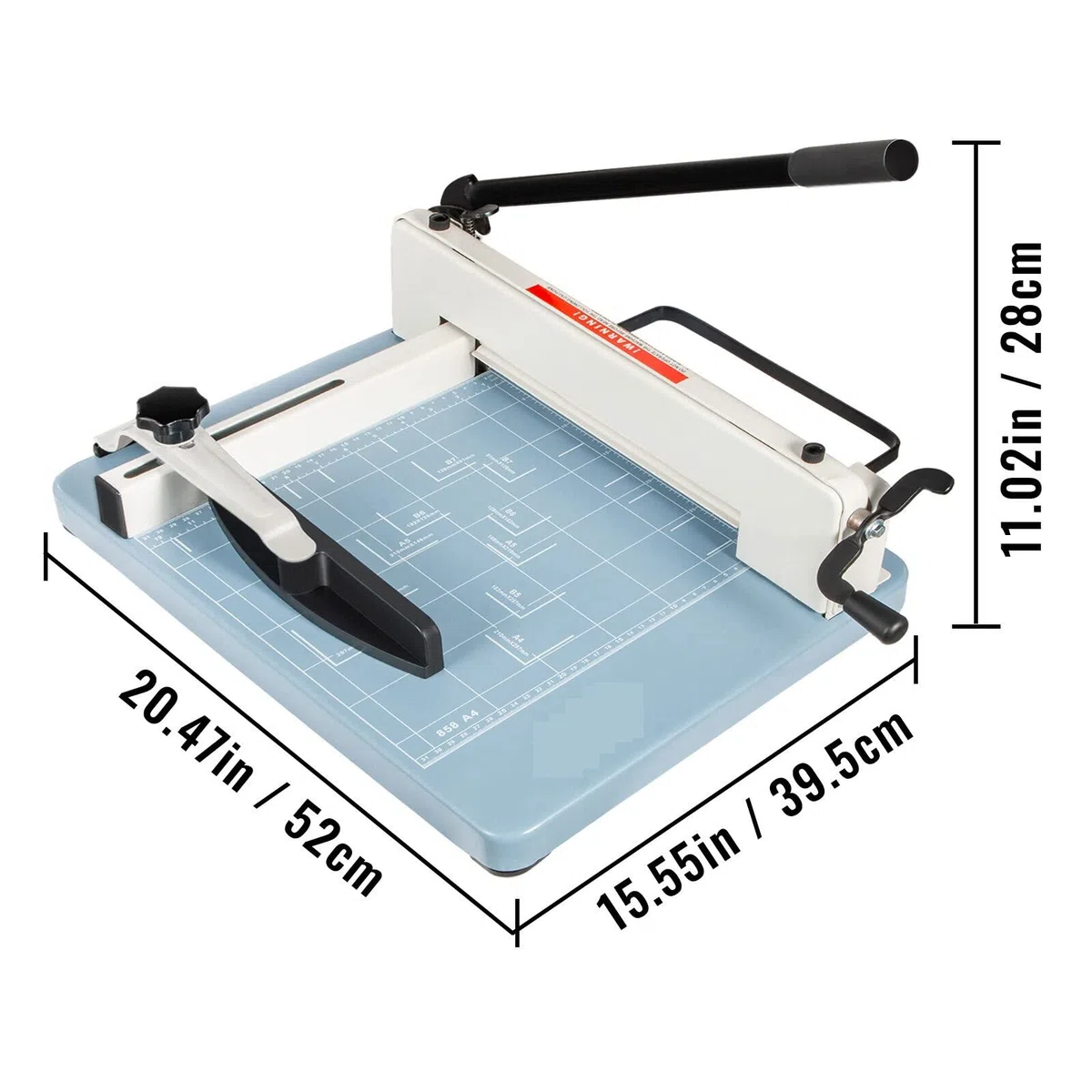 12/17 Zoll manueller Papierschneider Guillotine-Trimmer Hochleistungs-300-500-Blatt-Aktenvernichter for Fabrik-Schulbüro-Zubehör für Profis und Heimwerker(12 Inch 400 Sheets)