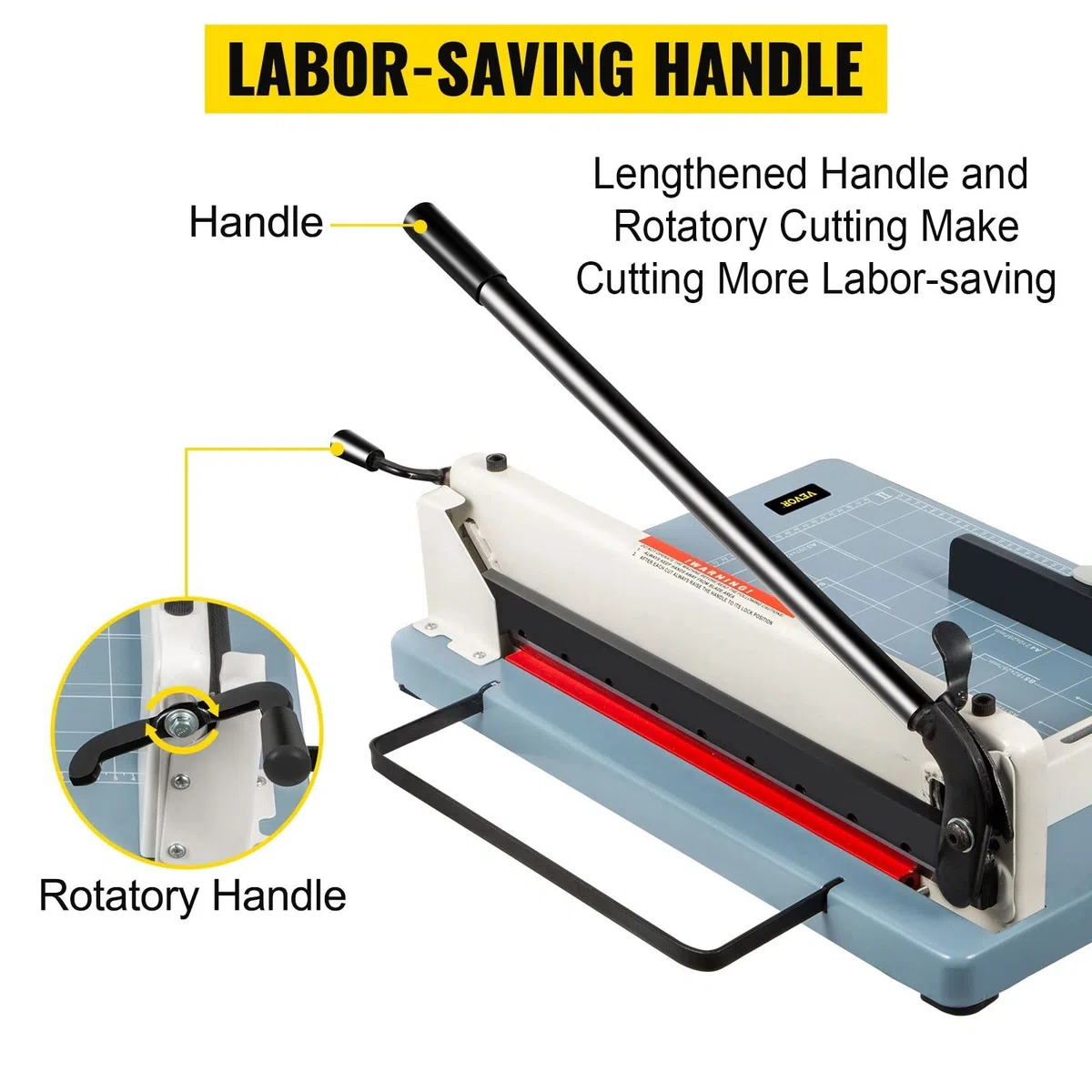 12/17 Zoll manueller Papierschneider Guillotine-Trimmer Hochleistungs-300-500-Blatt-Aktenvernichter for Fabrik-Schulbüro-Zubehör für Profis und Heimwerker(12 Inch 400 Sheets)