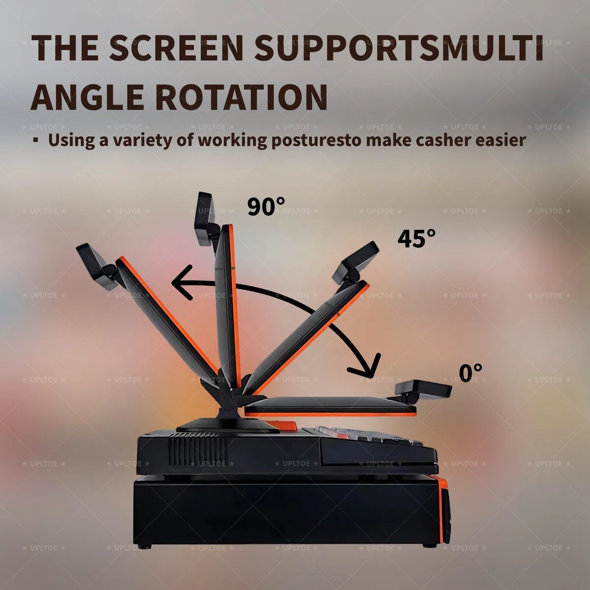 15,6" Smart-Kassensystem Mit Kassenterminal, Kassenschublade, Scanner Und Thermobondrucker Mit Kundendisplay Für Kleine Bis Mittelständische Einzelhändler White-dualscreen