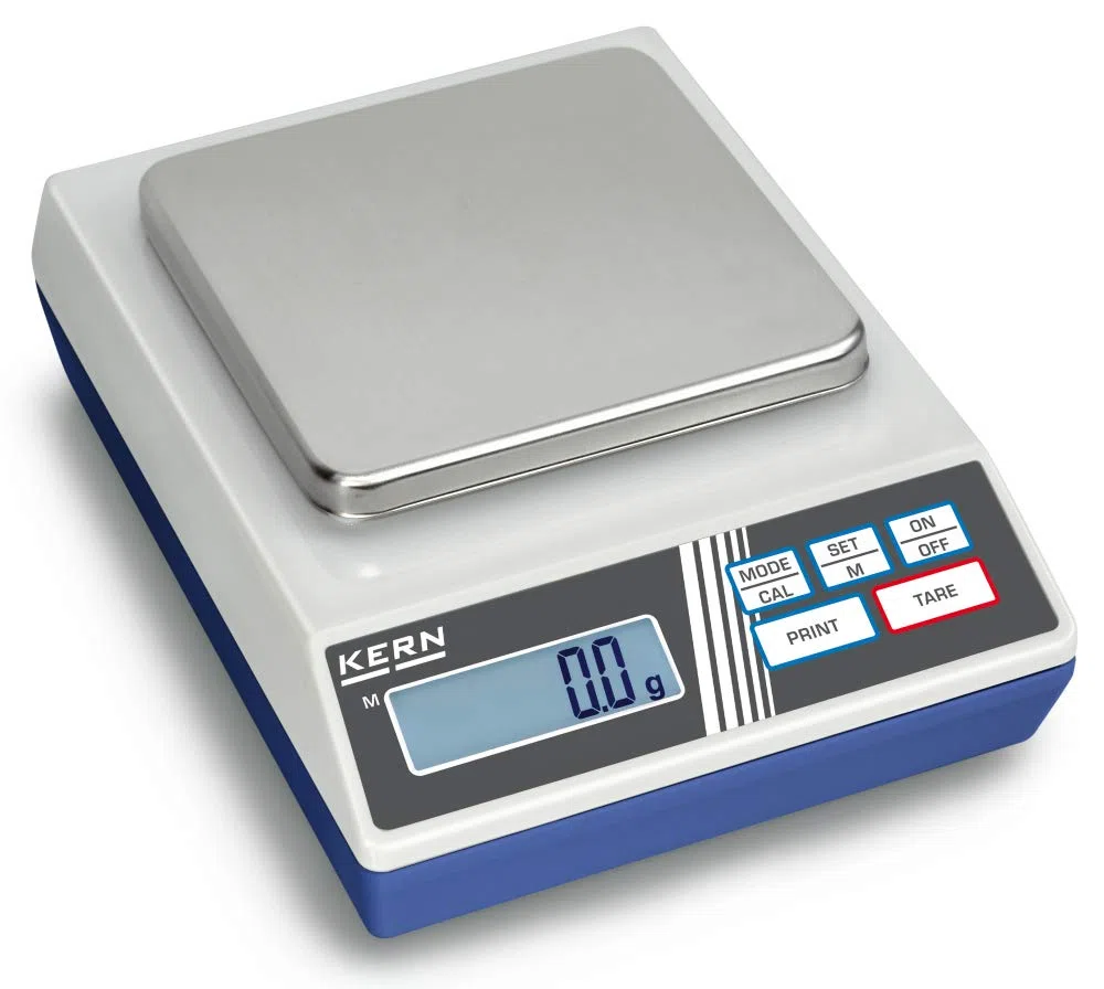 Kern 440-45N - Basic-Laborwaage, Der Klassiker im Labor, Wägebereich [Max]: 1000 g, Ablesbarkeit [d]: 0,1 g, Wägeplatte: BxT 130x130 mm (Edelstahl)