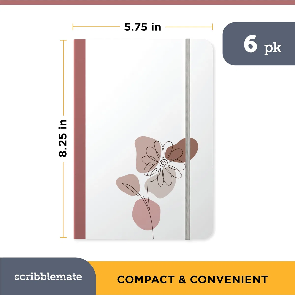 Liniertes Tagebuch, 6 Stück, A5, liniertes Notizbuch für Damen und Herren, 160 Seiten, mittelgroß, 14,6 x 8,25 Zoll, Hardcover-Tagebuch, 100 g/m² Premium-Papier (6 Stück, verschiedene Packungen)