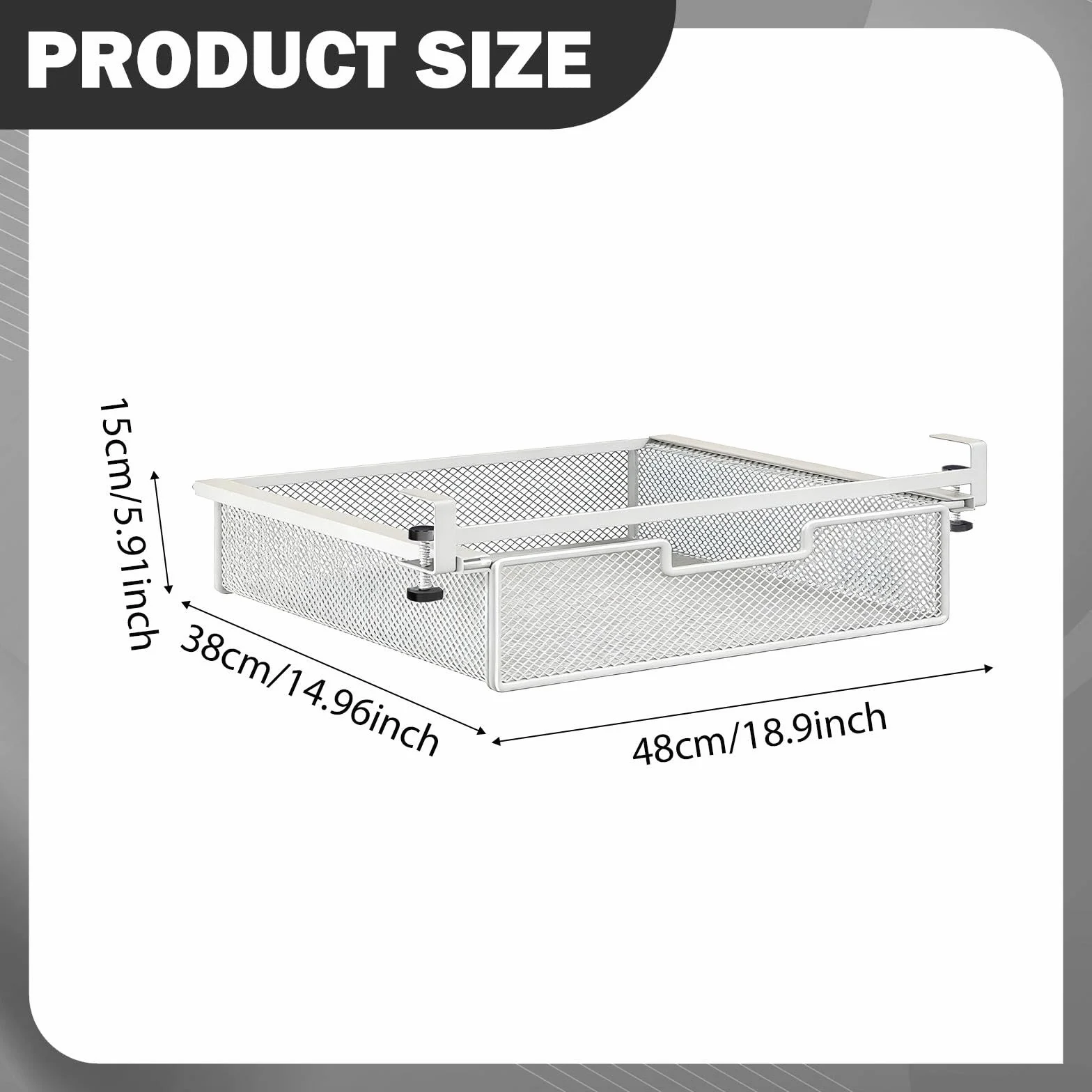 Dieser Schubladenorganizer für unter den Schreibtisch, eine ausziehbare Aufbewahrungslösung, ein platzsparendes Schreibtischaccessoire, weiß, perfekt für das Homeoffice, Bürobedarf, einen au