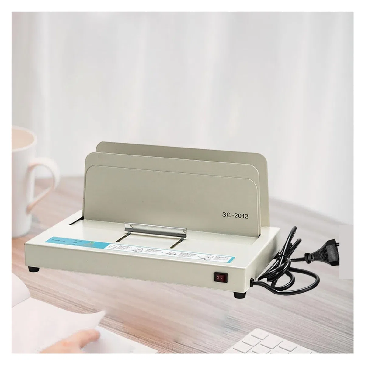 Bindemaschine, Thermobindemaschine Heißschmelzkleber Elektrischer Buchbinder for Umschläge Berichte Rechnungen Bürovertragsdokumente