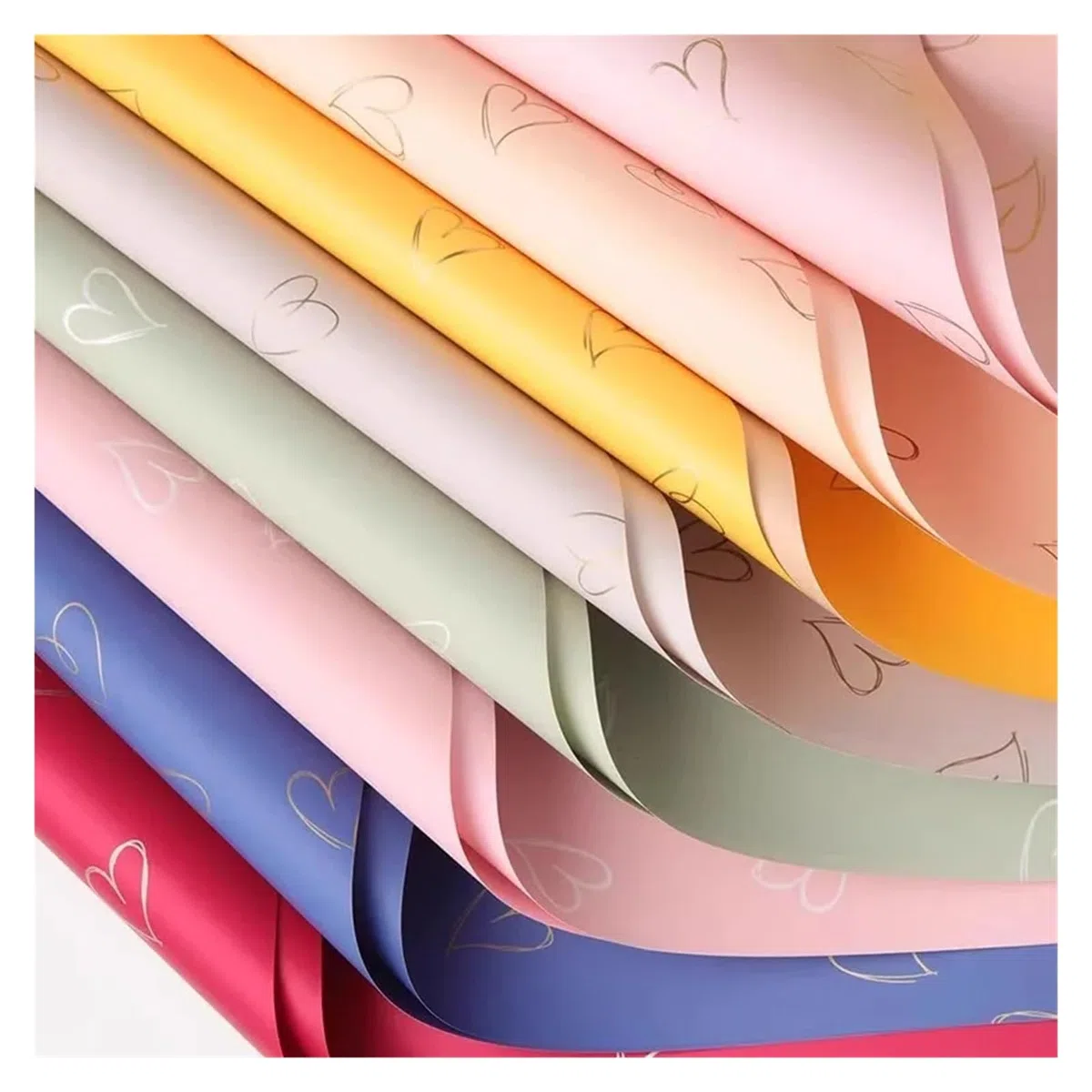 JGHITROME Blumenstrauß Geschenkpapier Rose Blume Papier Geschenk 20pcs Herz Bouquet Geschenkpapier Wasserdicht Dekoratives Papier Blumen Geschenkpapier Blumenverpackungsmaterialien Geschenkpapier