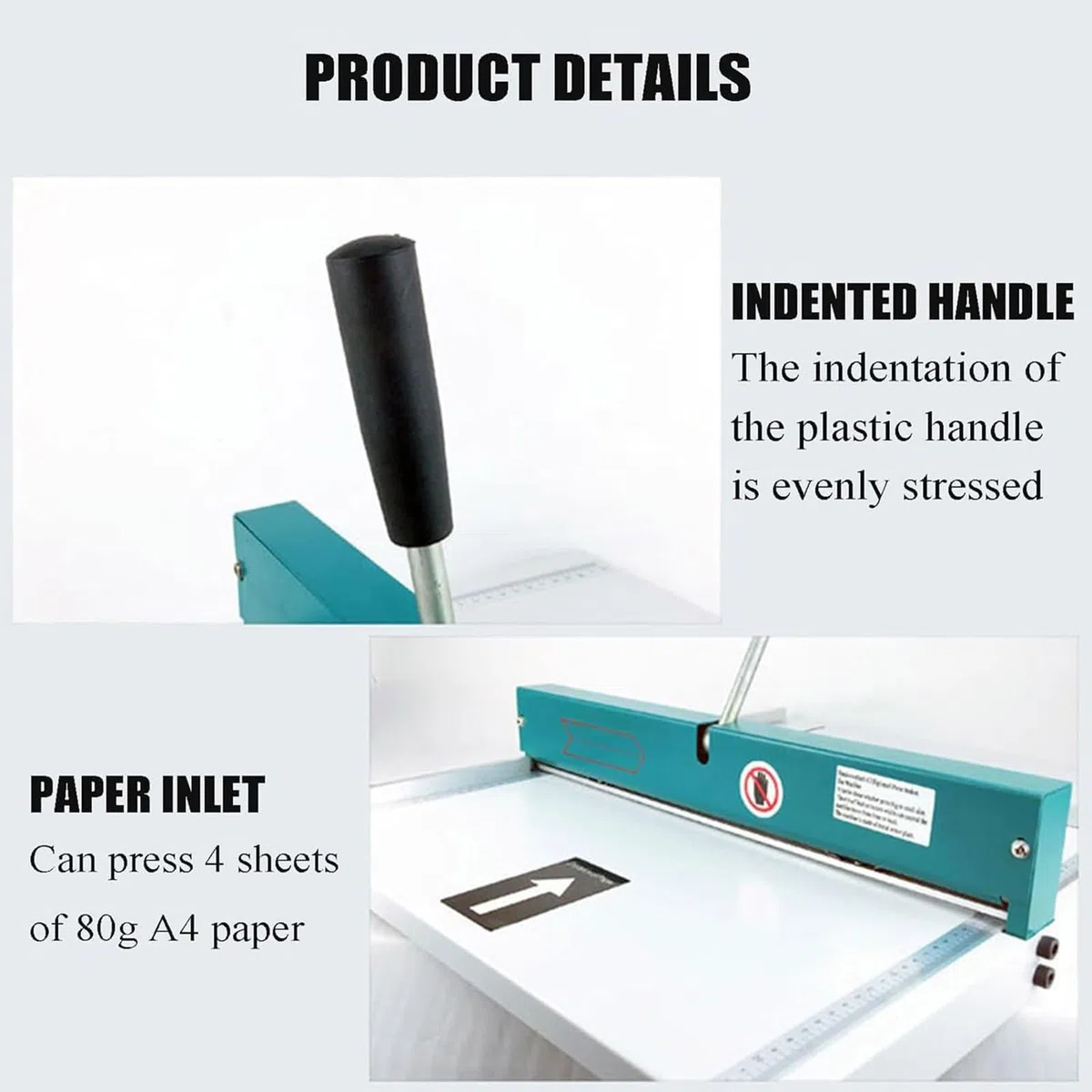 Manuelle Falzmaschine A3, 480 mm, Papierfalt- und Ritzmaschine mit Positionierungslineal, Desktop-Papierschneider, Trimmer für Kartenherstellung, Einladungen, Broschüren und Bastelprojekte
