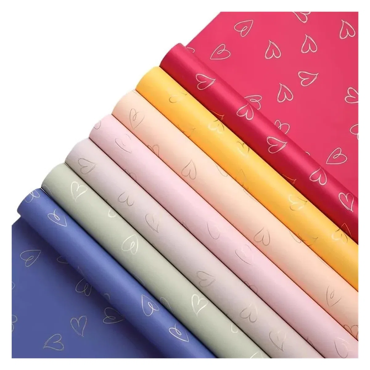 JGHITROME Blumenstrauß Geschenkpapier Rose Blume Papier Geschenk 20pcs Herz Bouquet Geschenkpapier Wasserdicht Dekoratives Papier Blumen Geschenkpapier Blumenverpackungsmaterialien Geschenkpapier