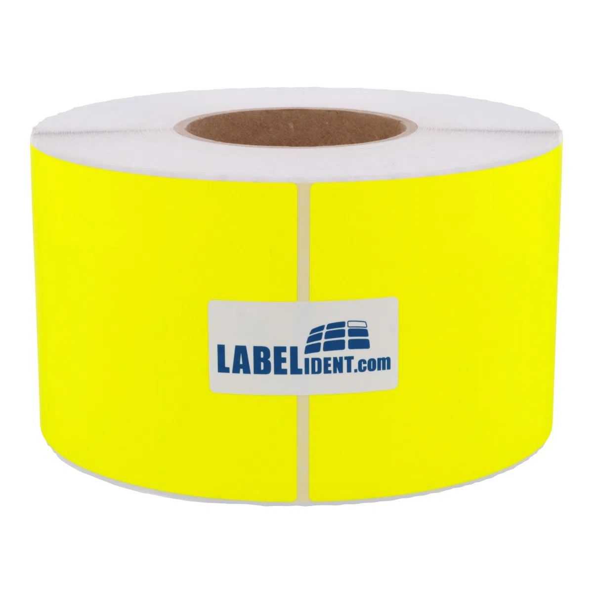 Labelident Etiketten neongelb 100 x 150 mm - stark selbstklebend - 8 Rollen à 1.000 farbige Logistiketiketten auf 76 mm Kern für Thermotransferdrucker