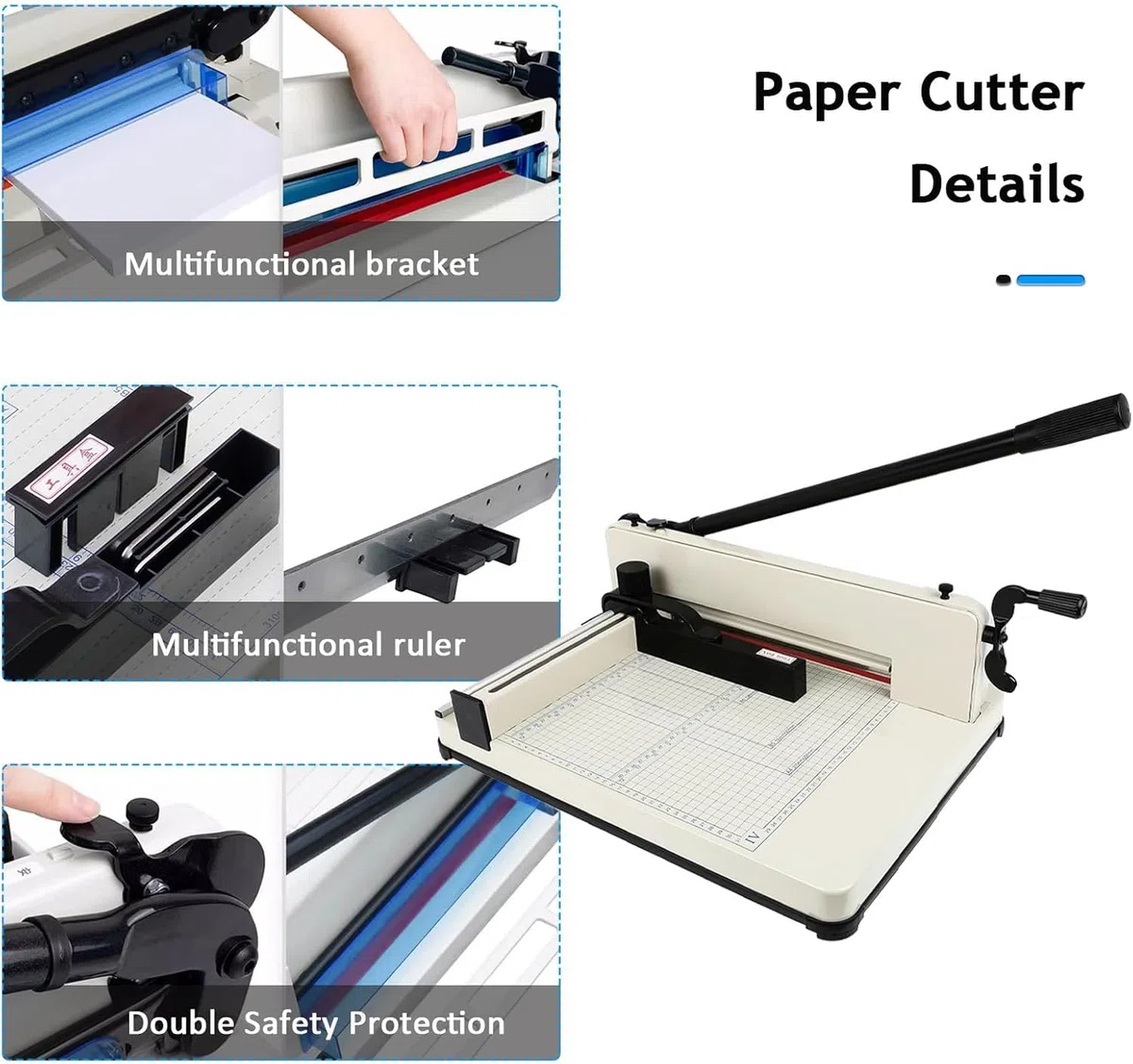 Papierschneidemaschine A4, 500 Blatt Kapazität für effizientes Schneiden, perfekt für Büros, Schulen, Unternehmen